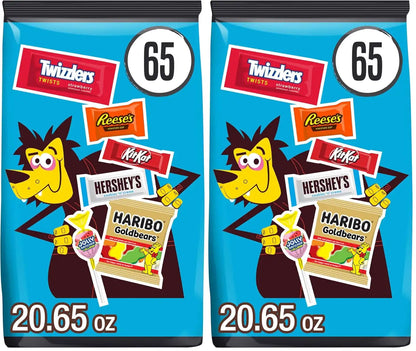 Hershey Assorted, Halloween Candy Variety Bag, 20.65 oz (65 Pieces) (Pack of 2)