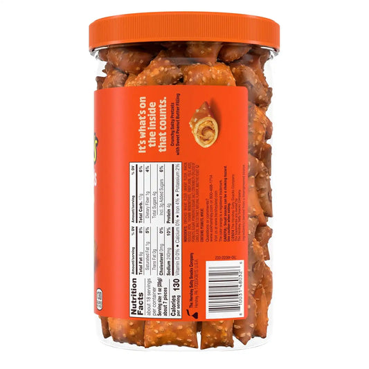 Reese's Filled Pretzels Peanut Butter Nuggets Jar, 18 oz