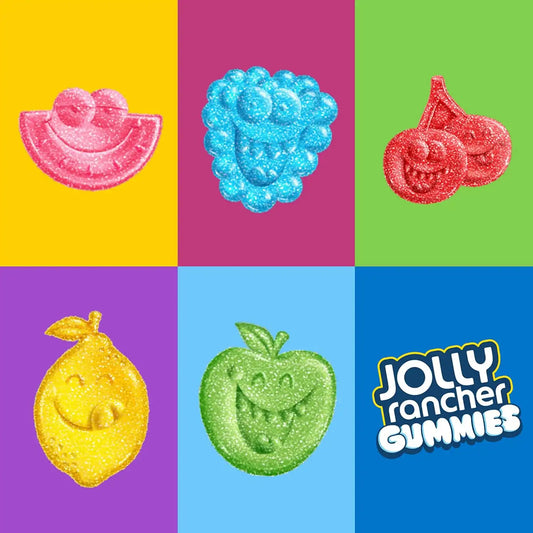 JOLLY RANCHER Sour Gummies Assorted Fruit Flavored Candy Box, 3.5 oz (Pack of 5)