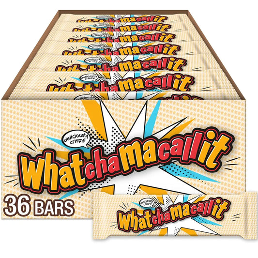 WHATCHAMACALLIT Chocolate Caramel Peanut Crisps Candy Bars, 1.6 oz, 36 Ct